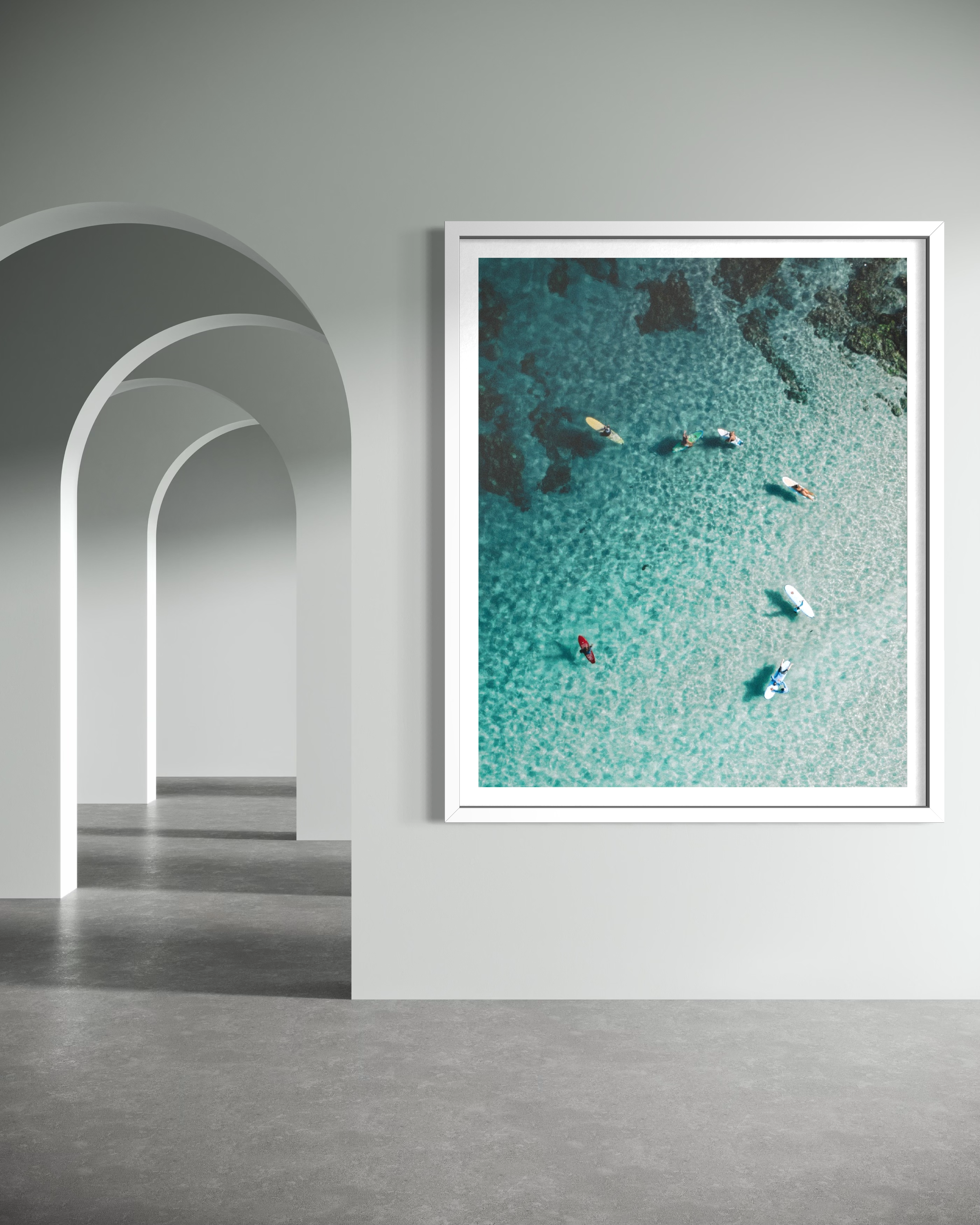 7am on a Sunday framed print — fine art ocean photography by Saxon Kent, The Pass Byron Bay
