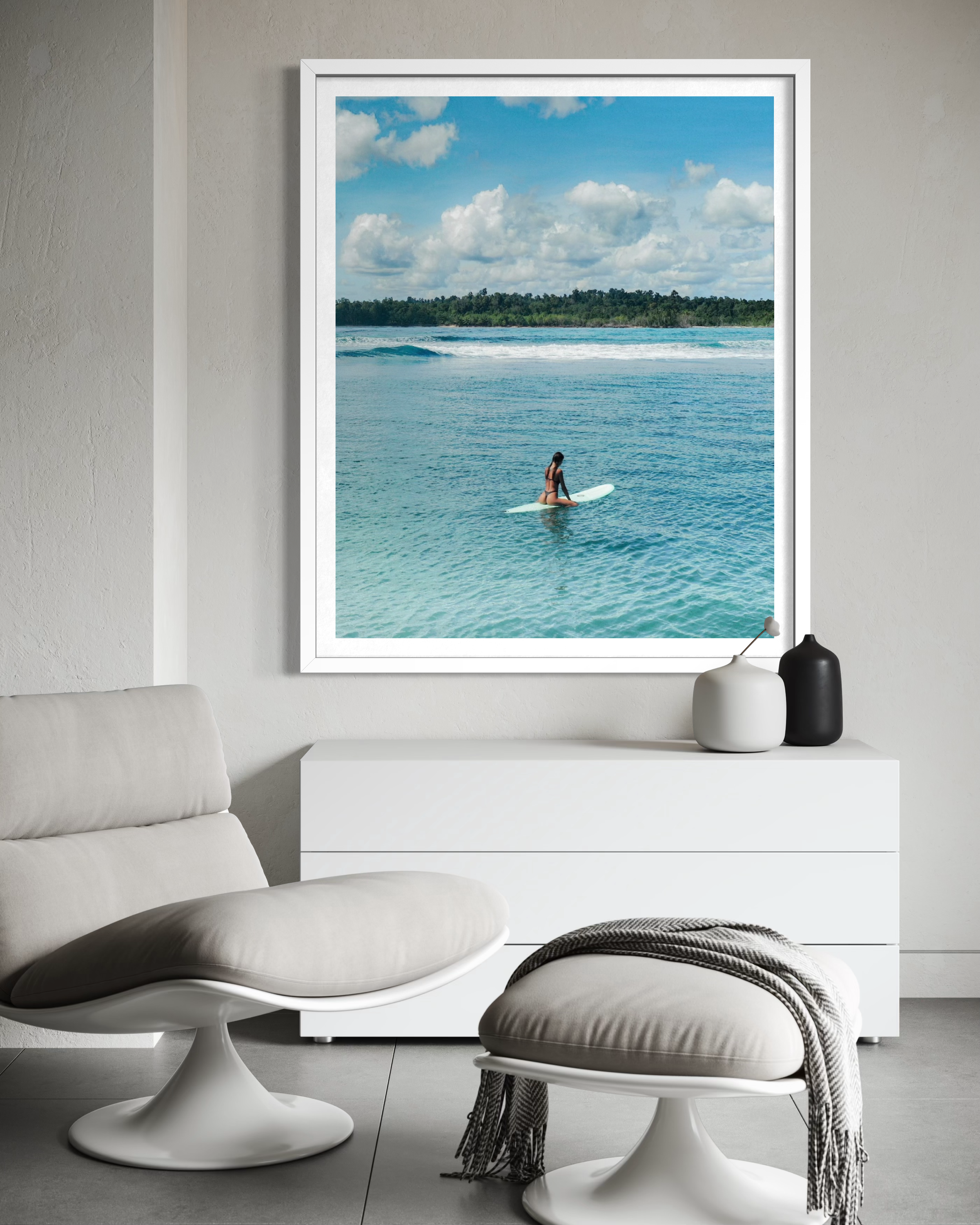 Peace in the Silence framed print — fine art surf photography by Saxon Kent, Mentawais