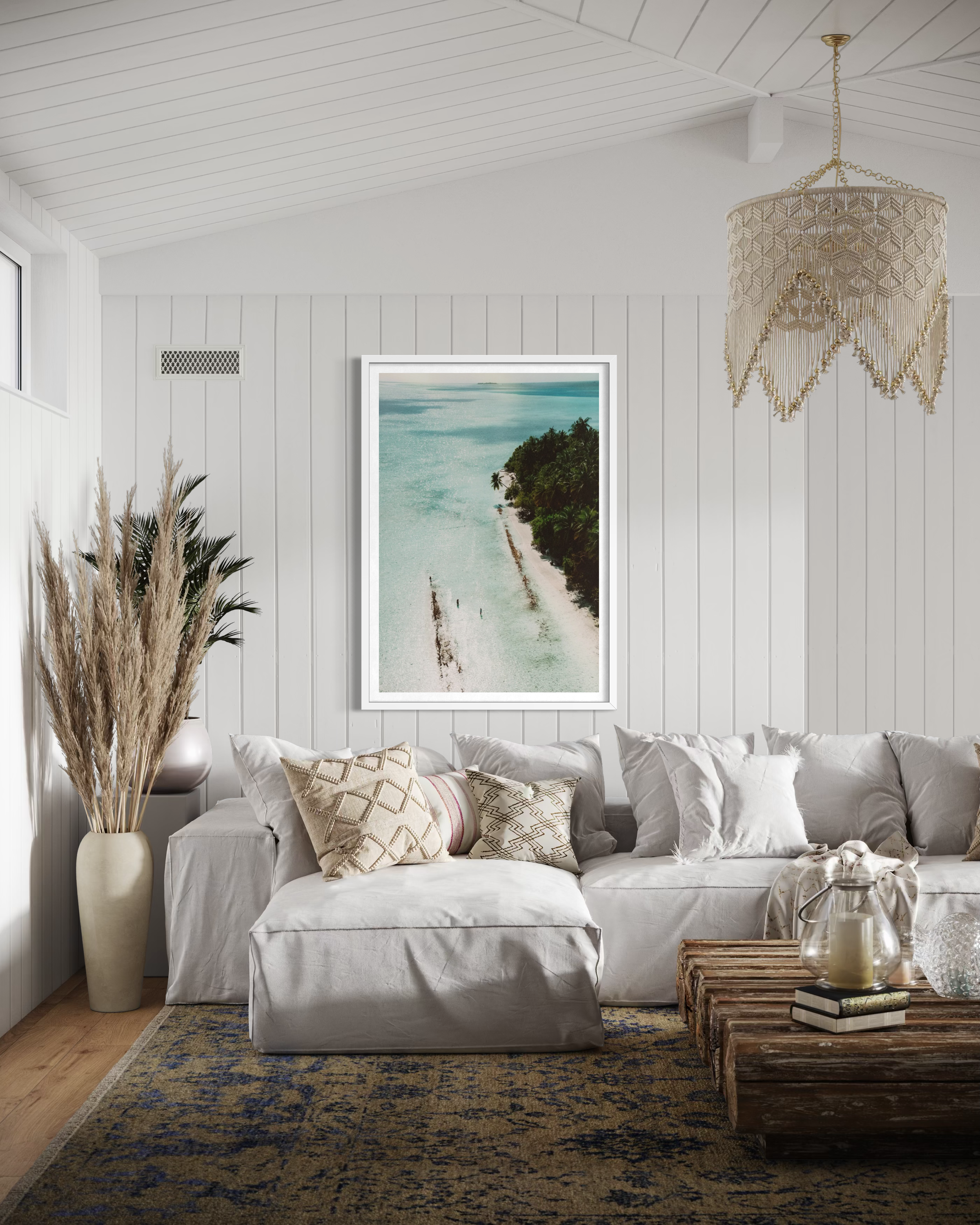 Falling Into the Atlas framed print — fine art Maldives photography by Saxon Kent