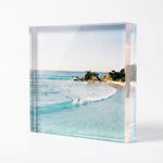 Party Wave — acrylic block fine art print by Saxon Kent, Wategos Beach Byron Bay coastal wall art