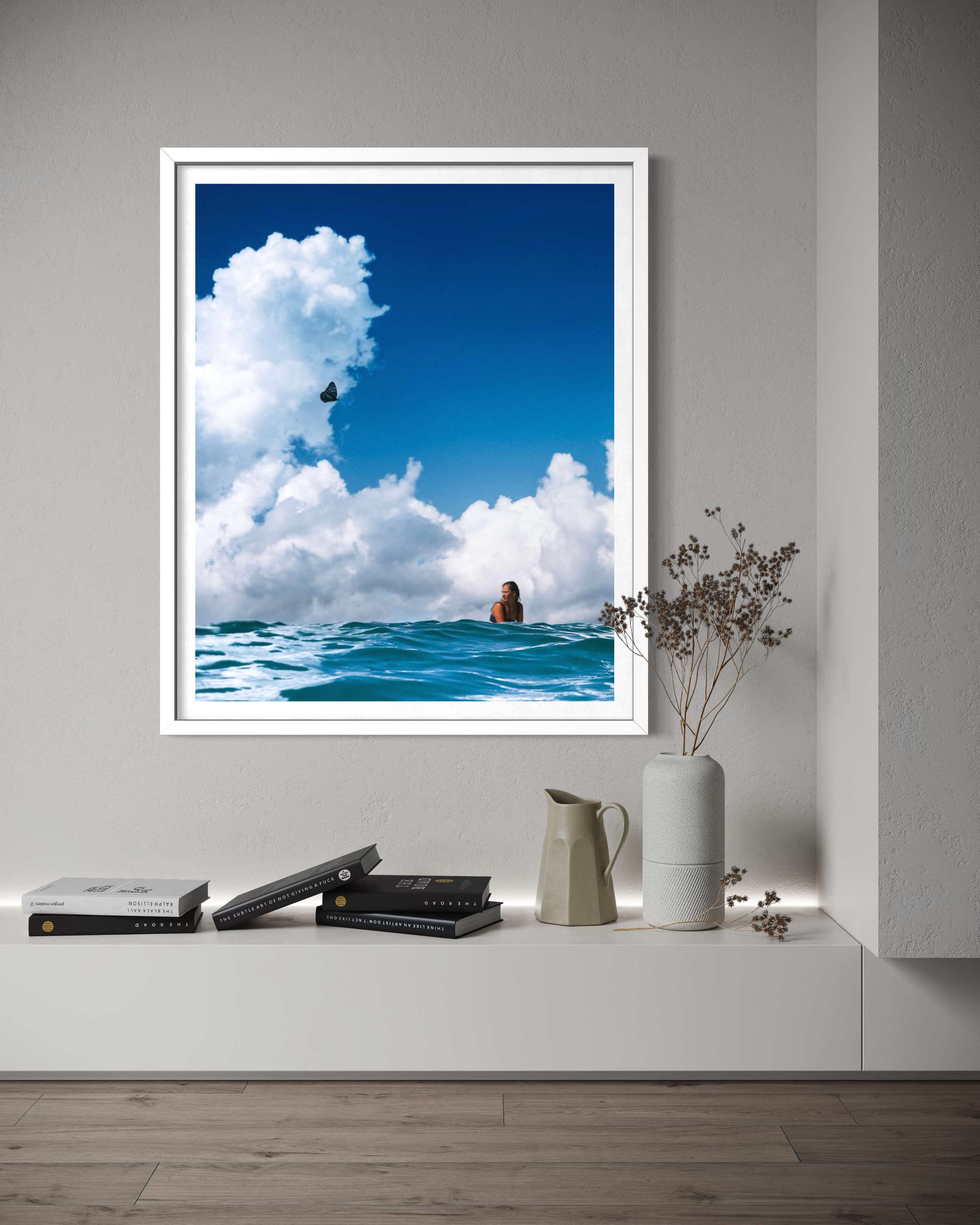 Attract framed print — fine art ocean photography by Saxon Kent, Wategos Beach Byron Bay
