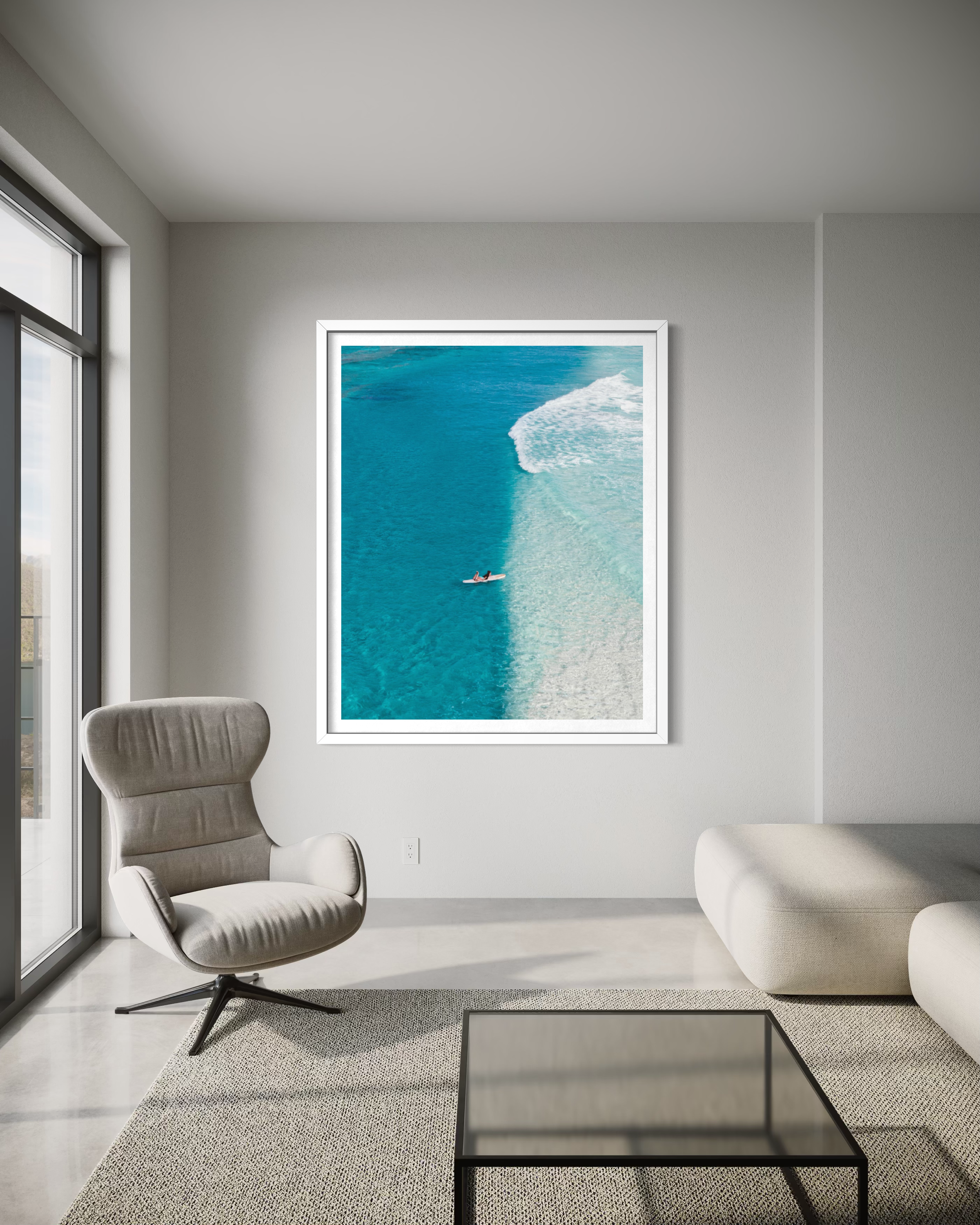 Split framed print — fine art coastal photography by Saxon Kent, Wategos Byron Bay