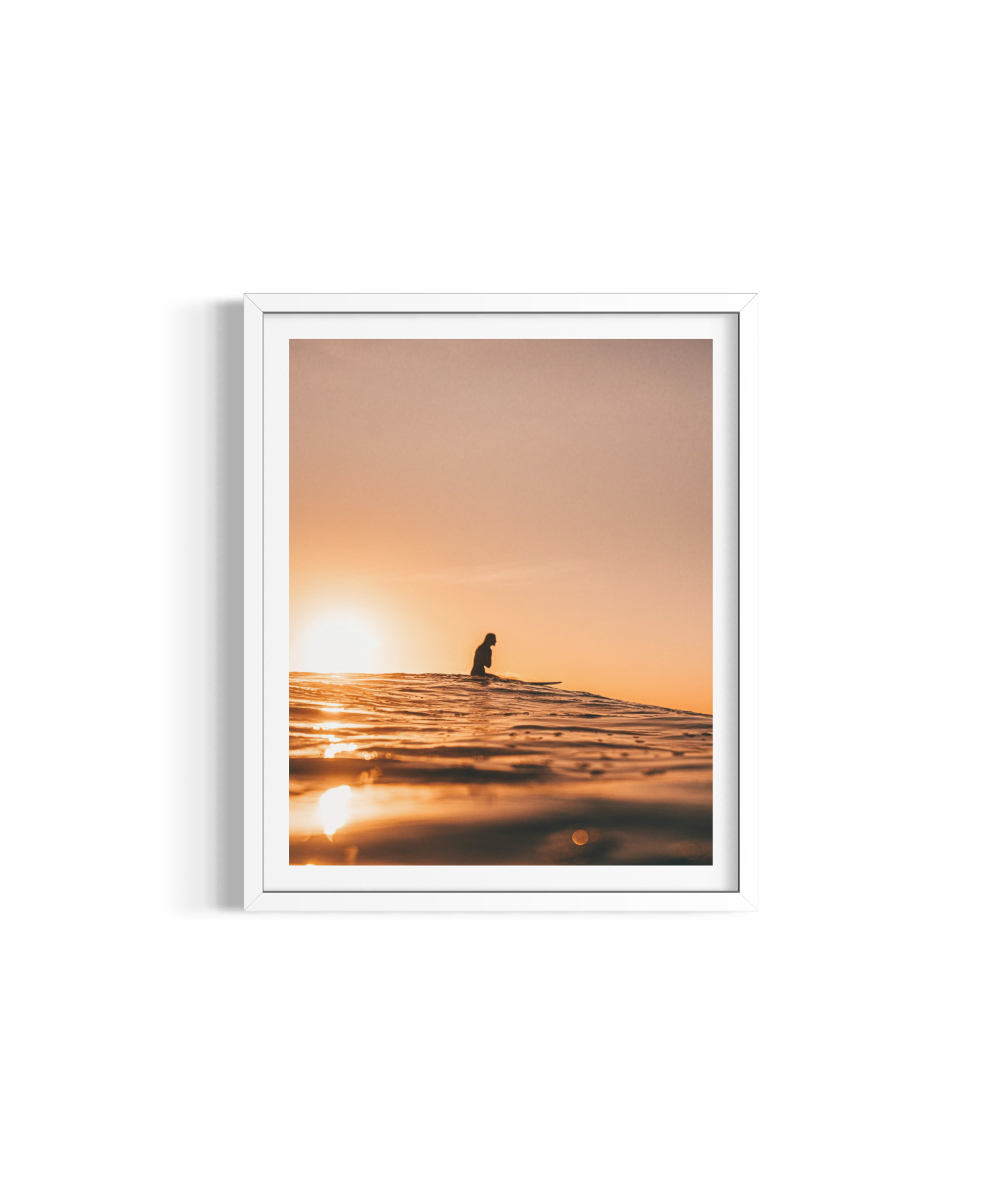 Golden Memories rolled print — ocean photography wall art by Saxon Kent, Wategos Beach Byron Bay