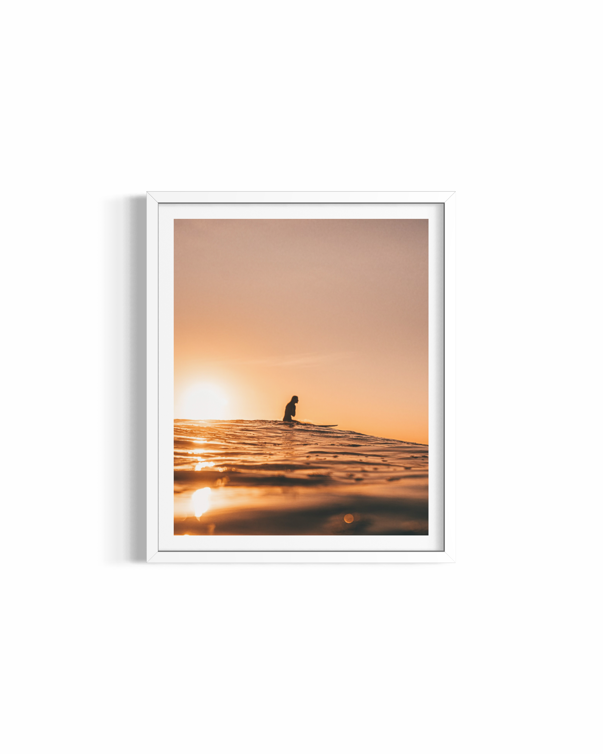 Golden Memories rolled print — ocean photography wall art by Saxon Kent, Wategos Beach Byron Bay