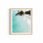 Down the Line — fine art aerial photography by Saxon Kent, The Pass Byron Bay coastal wall art