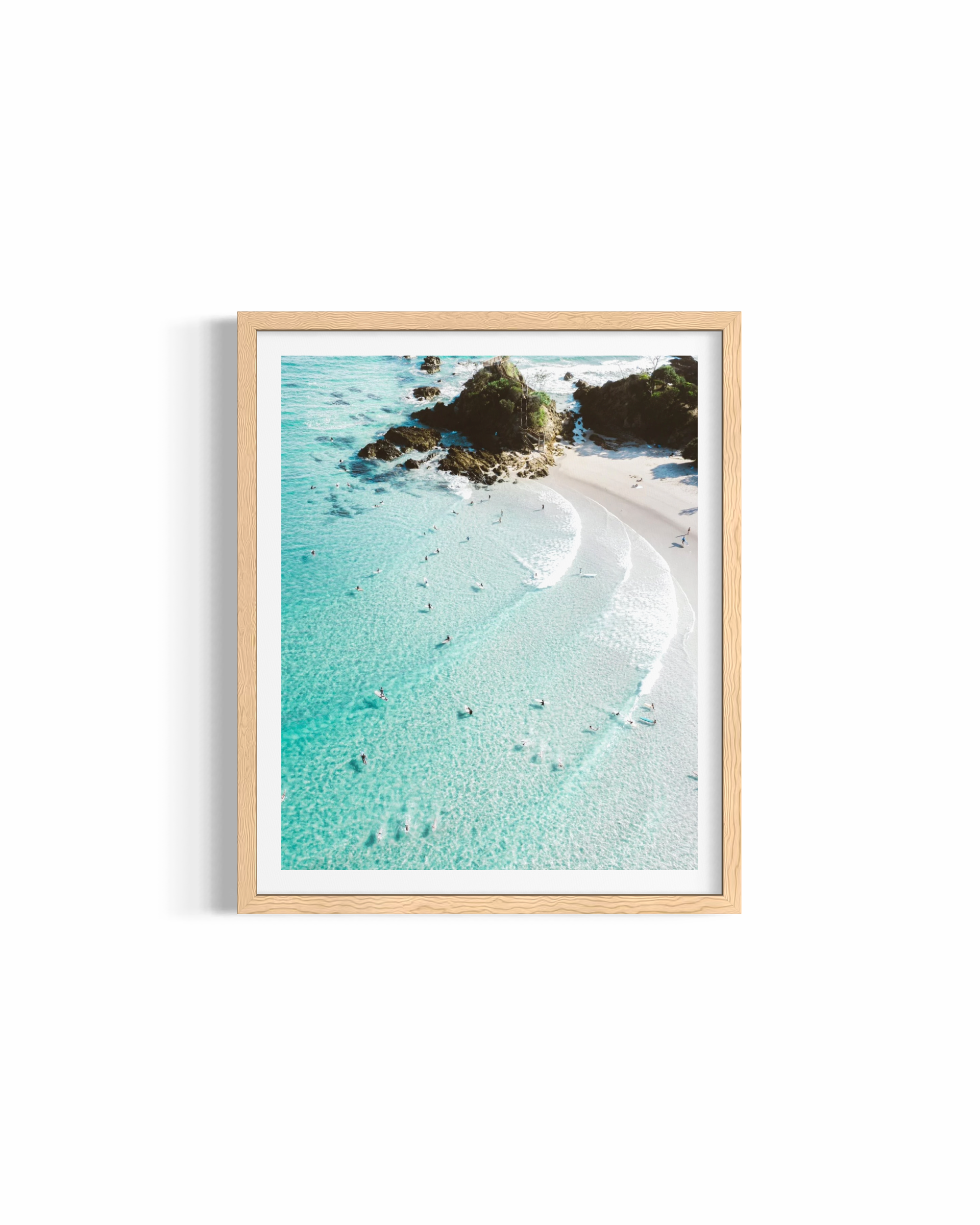 Down the Line — fine art aerial photography by Saxon Kent, The Pass Byron Bay coastal wall art