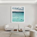 Journey framed print — fine art ocean photography by Saxon Kent, Wategos Beach Byron Bay
