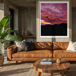 Sunset Bliss framed print — fine art landscape photography by Saxon Kent, Byron Bay hinterland
