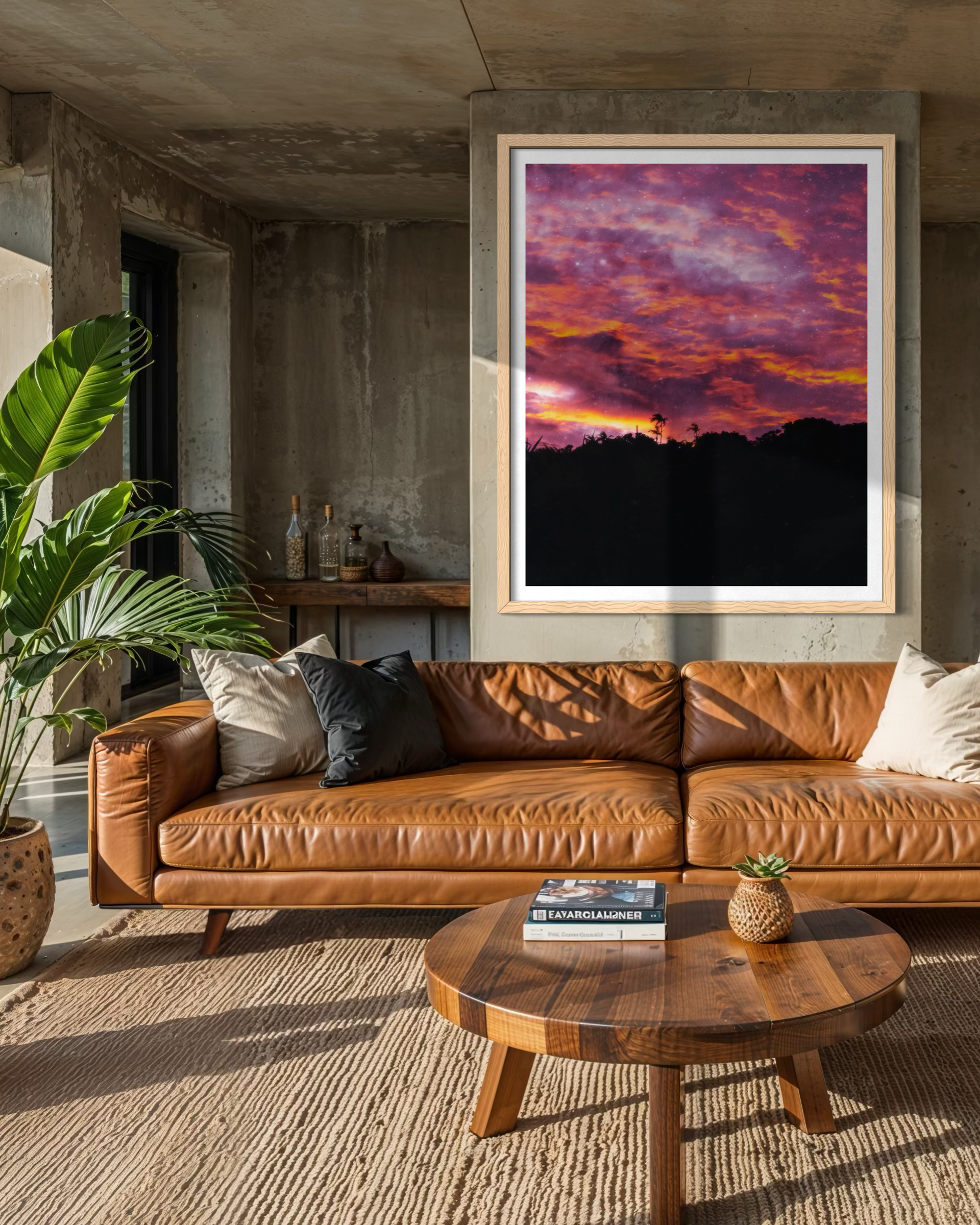 Sunset Bliss framed print — fine art landscape photography by Saxon Kent, Byron Bay hinterland