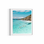 Social Surfers rolled print — ocean photography wall art by Saxon Kent, Byron Bay