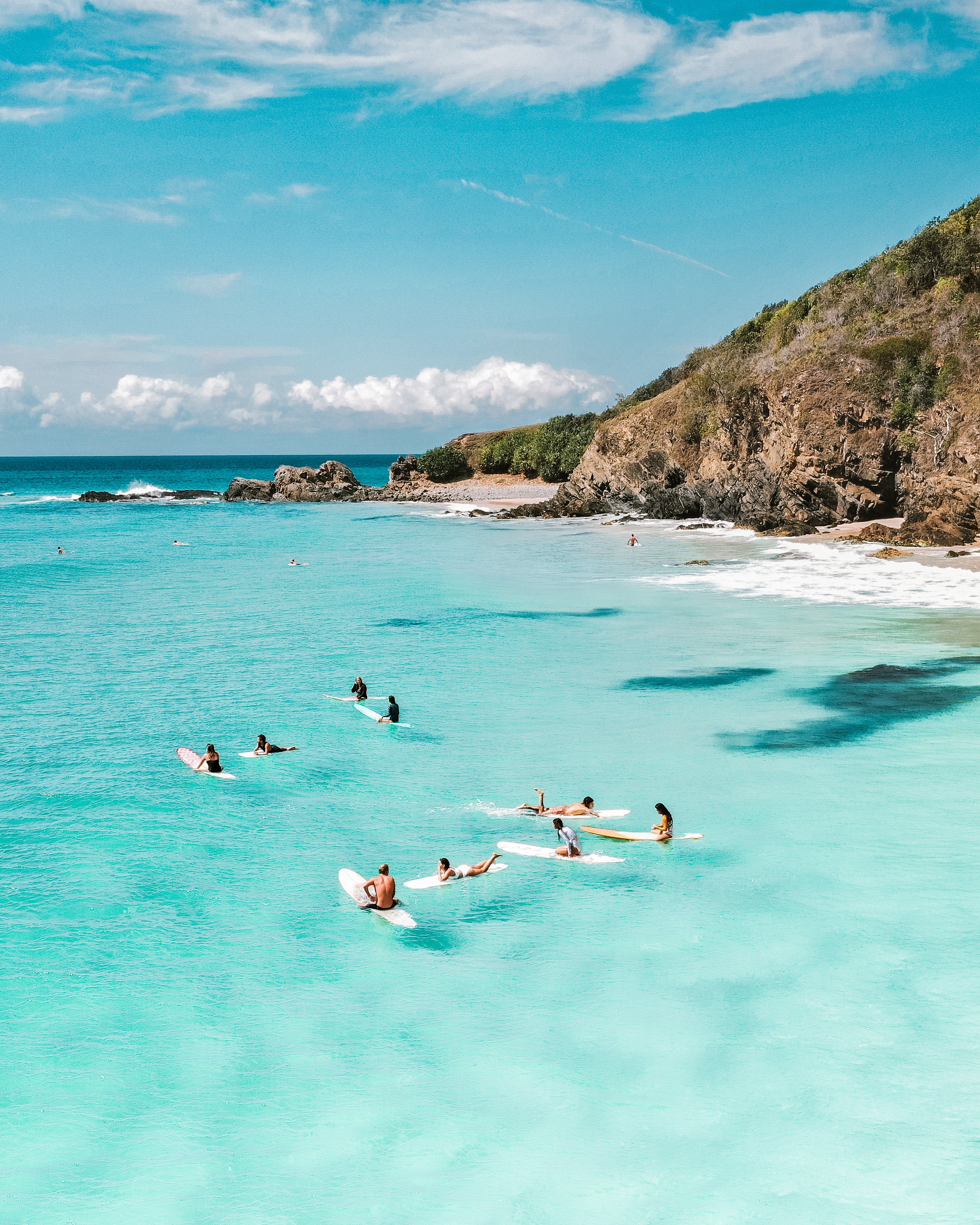 Social Surfers — fine art ocean print by Saxon Kent, Byron Bay coastal wall art