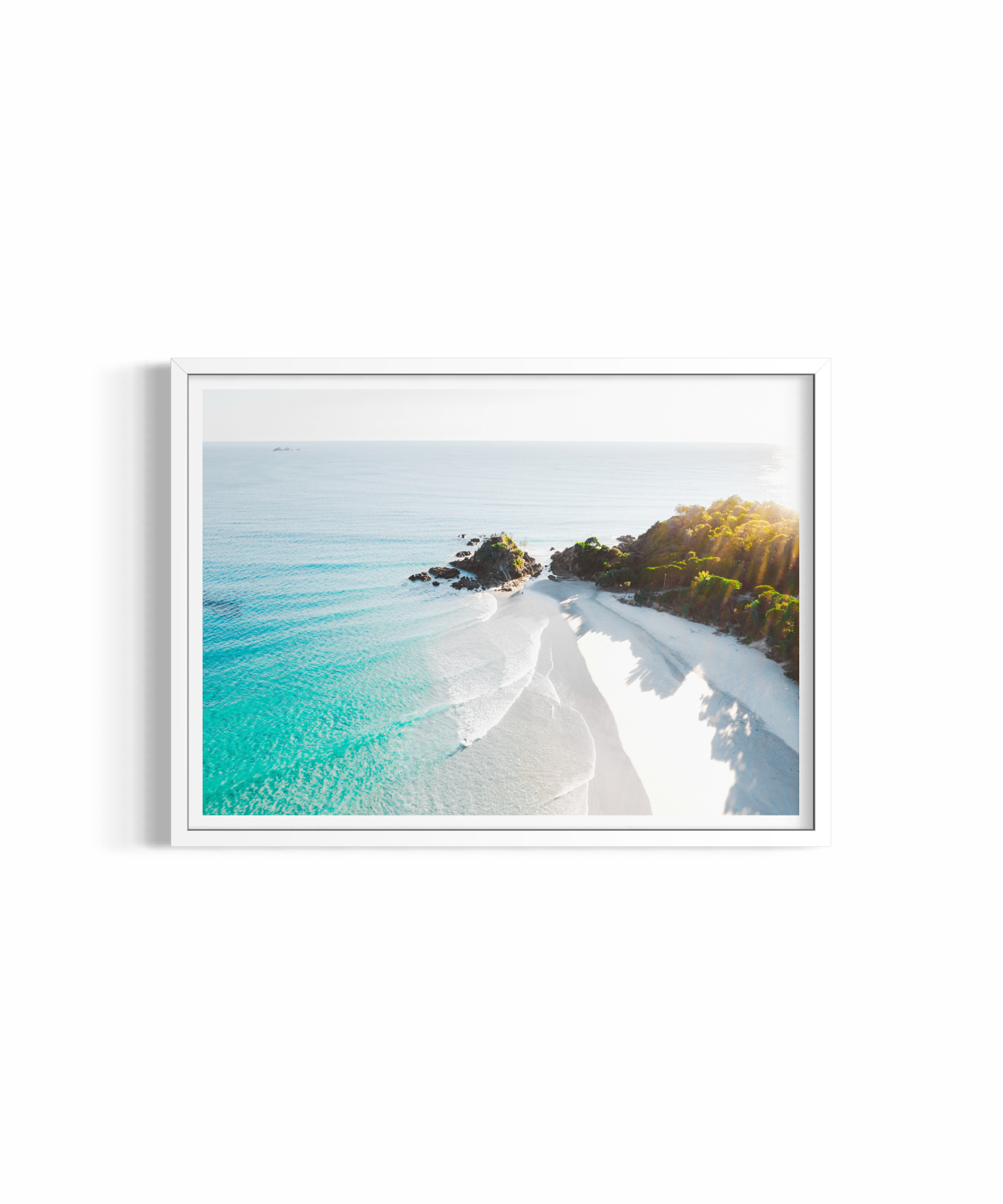 Morning Glow — fine art aerial photography by Saxon Kent, The Pass Byron Bay coastal wall art