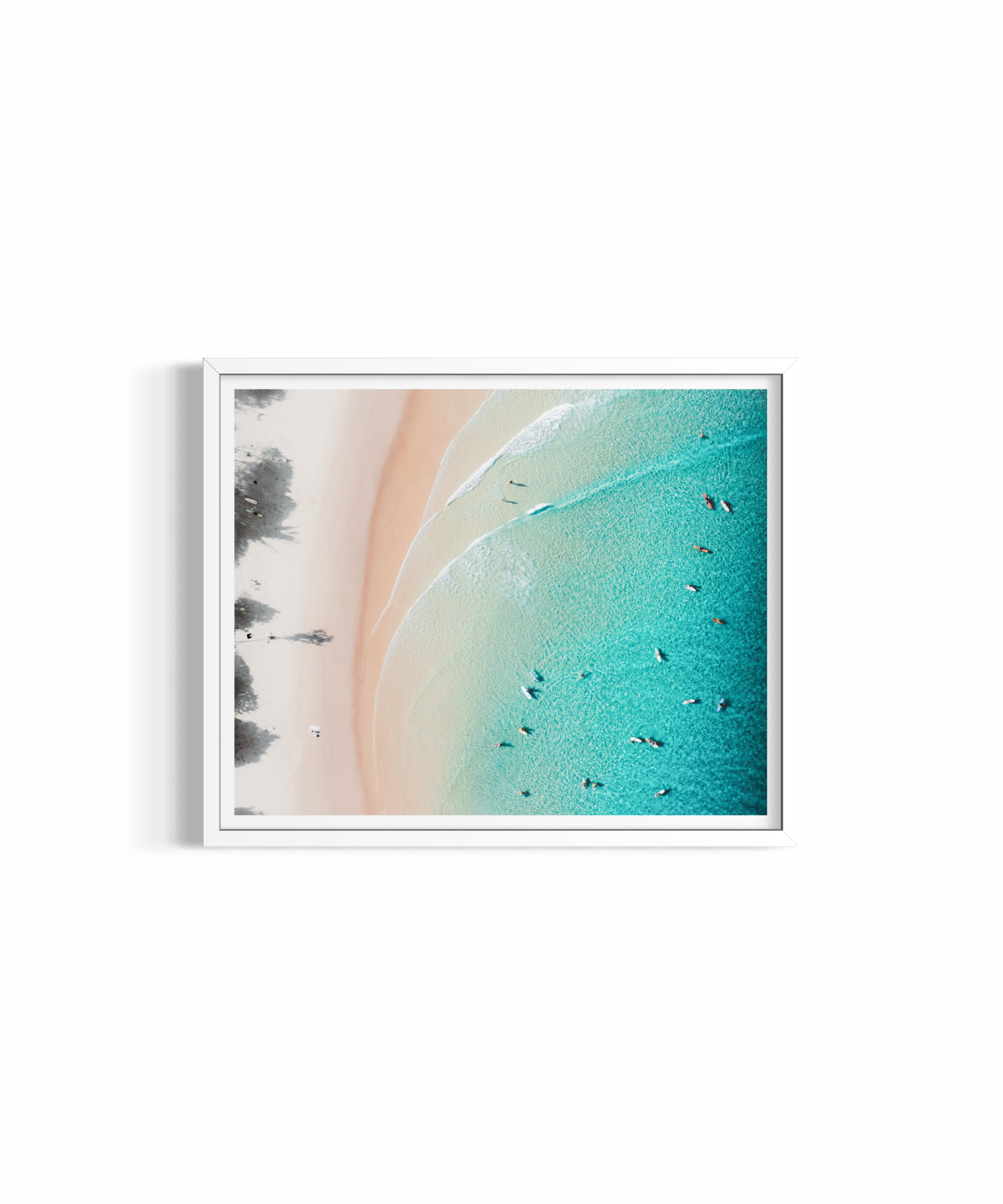 Beach Day — fine art aerial photography by Saxon Kent, The Pass Byron Bay coastal wall art