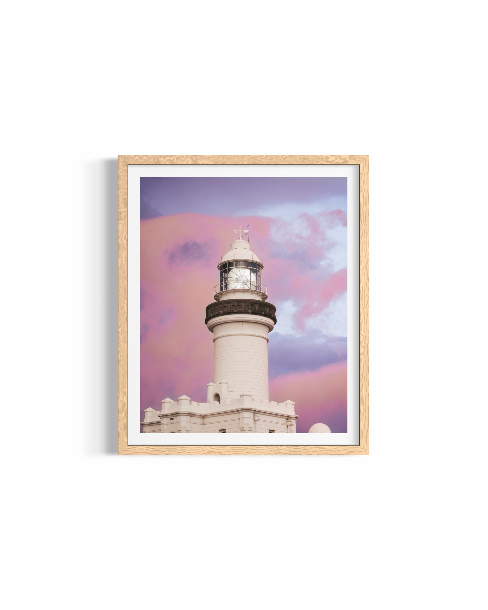 Byron Bay Lighthouse — fine art golden hour photography by Saxon Kent, Cape Byron coastal wall art