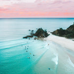 The Pass Dreaming framed print — fine art ocean photography by Saxon Kent, The Pass Byron Bay
