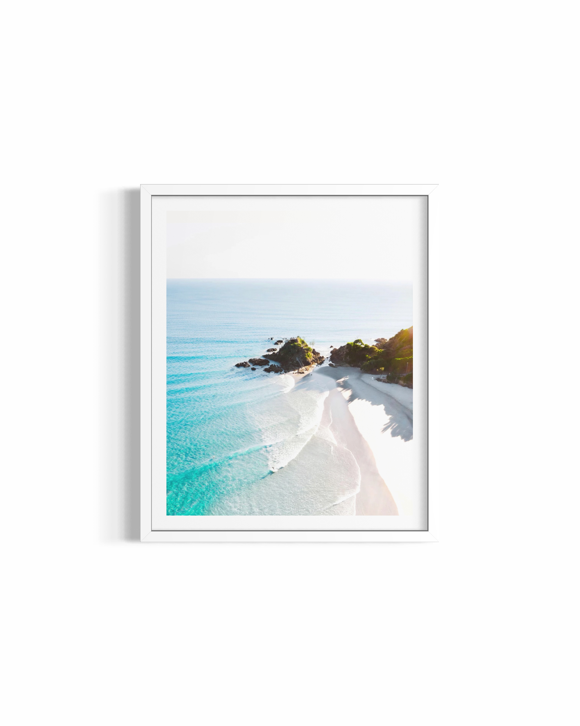 Morning Glow rolled print — ocean photography wall art by Saxon Kent, The Pass Byron Bay
