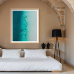 Party Wave framed print — fine art dolphin photography by Saxon Kent, Wategos Beach Byron Bay