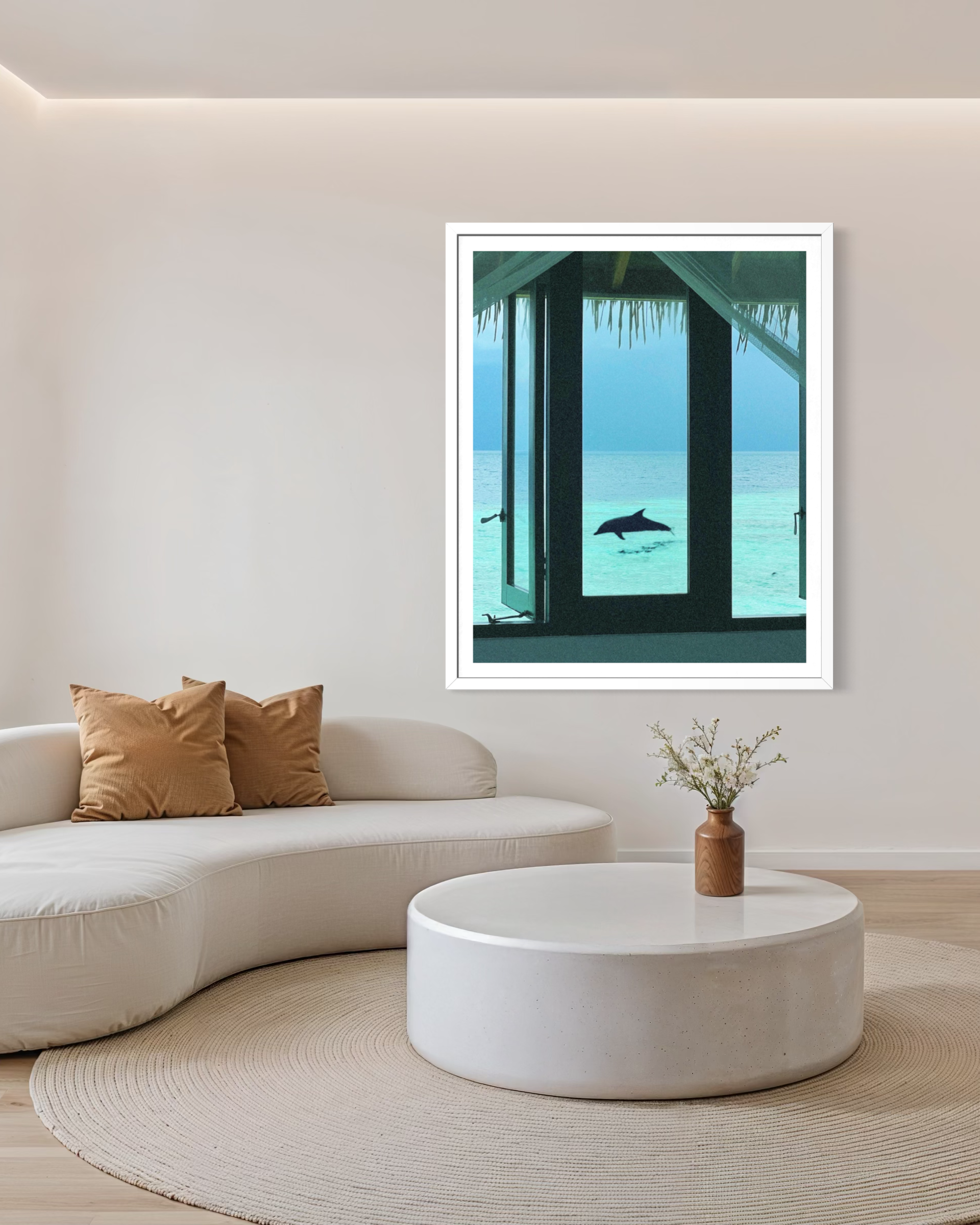 Window to Heaven rolled print — dolphin photography wall art by Saxon Kent, Maldives