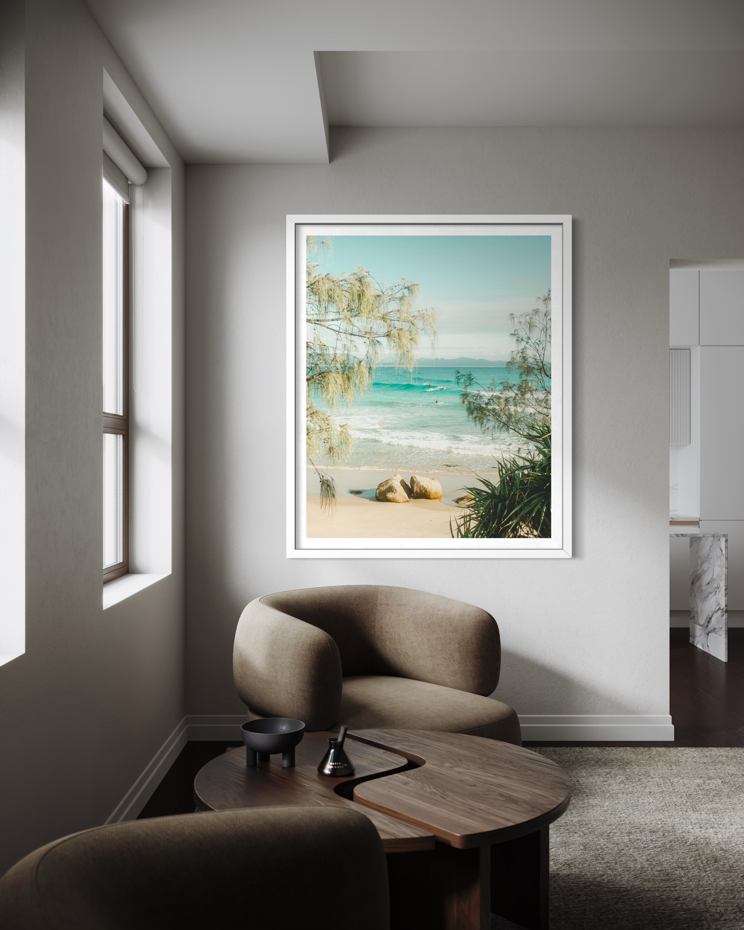 A Pocket of Paradise rolled print — ocean photography wall art by Saxon Kent, Wategos Beach Byron Bay