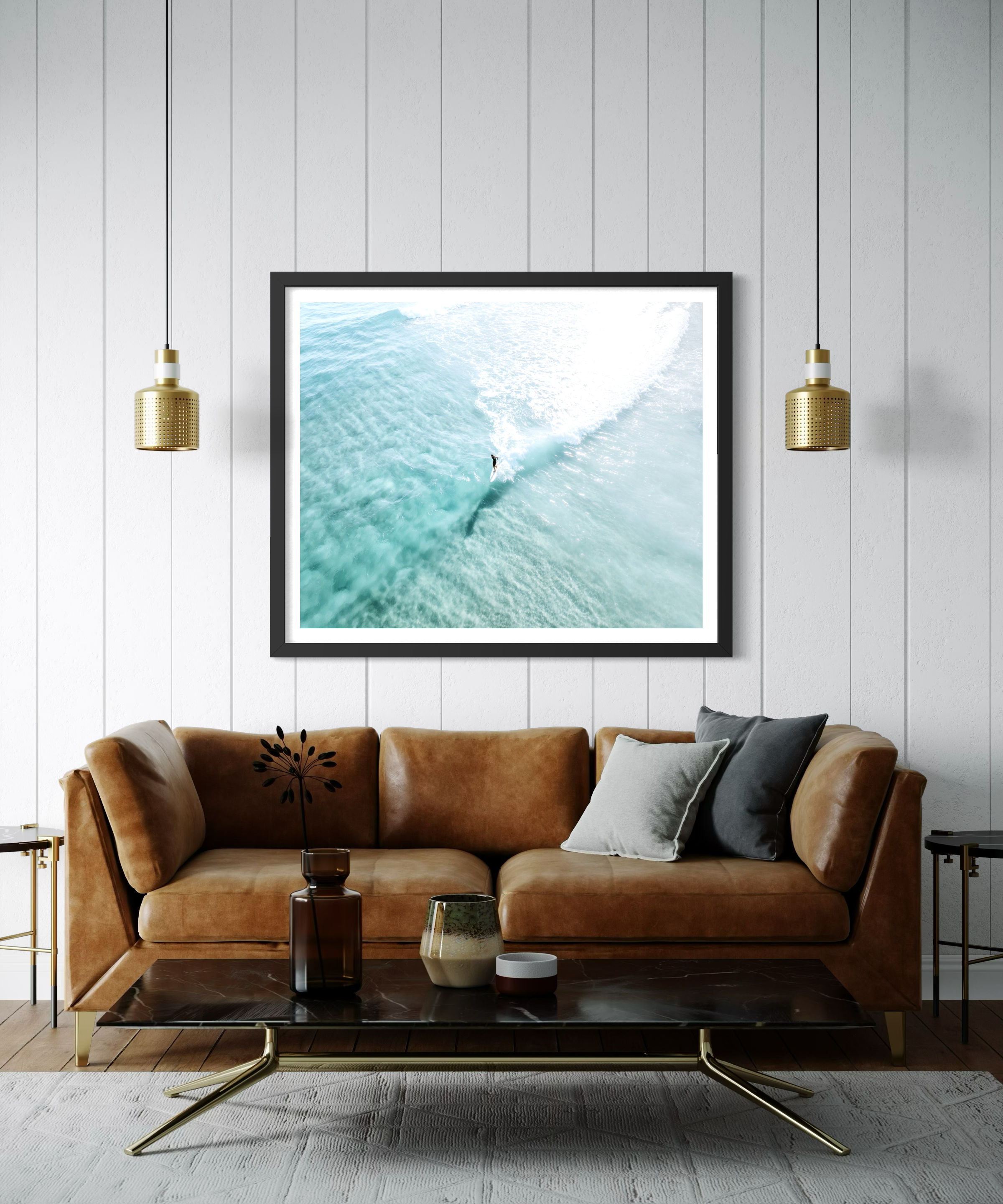 Single Fin — fine art ocean print by Saxon Kent, Wategos Beach Byron Bay coastal wall art