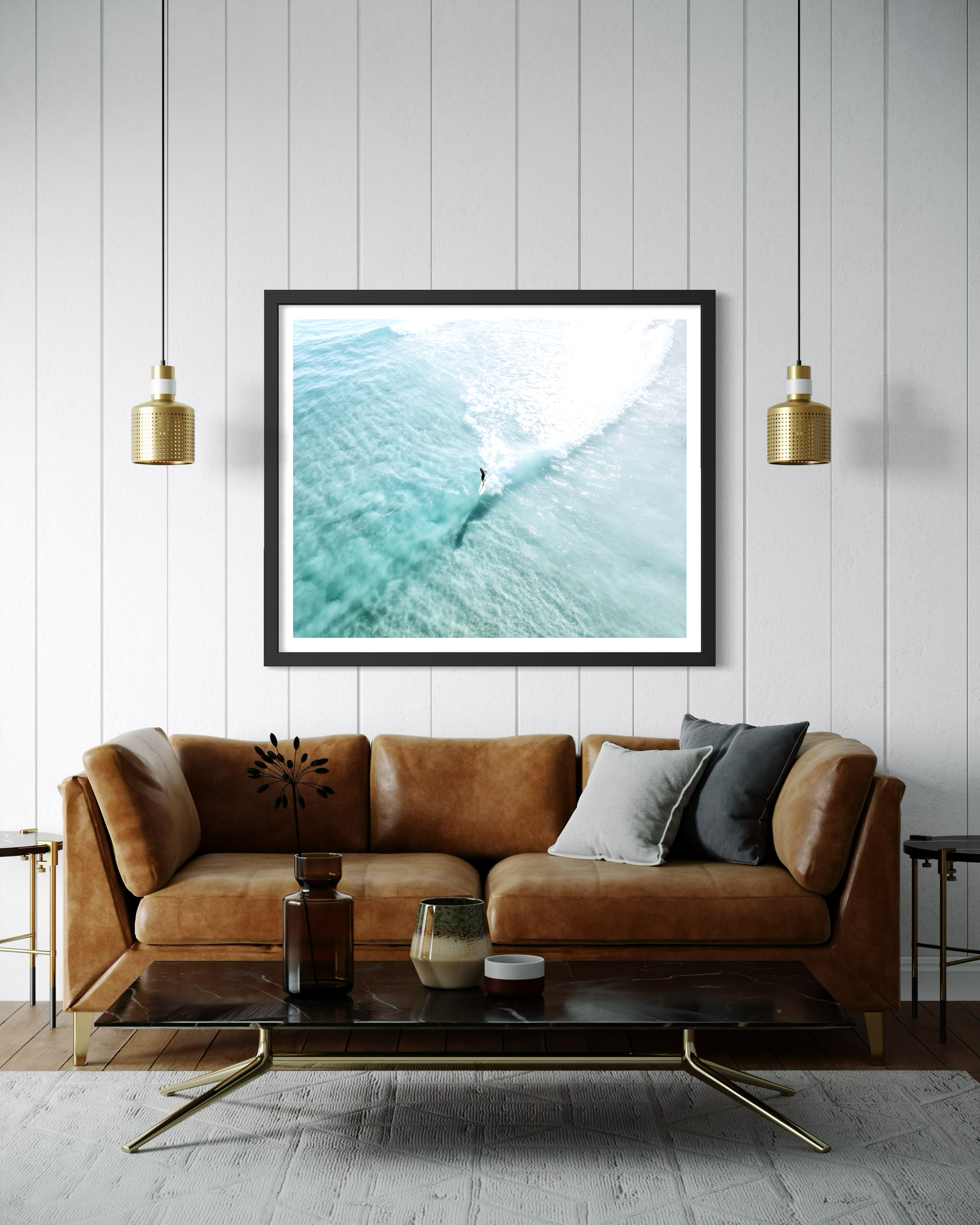 Single Fin — fine art ocean print by Saxon Kent, Wategos Beach Byron Bay coastal wall art