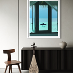 Window to Heaven framed print — fine art dolphin photography by Saxon Kent, Maldives