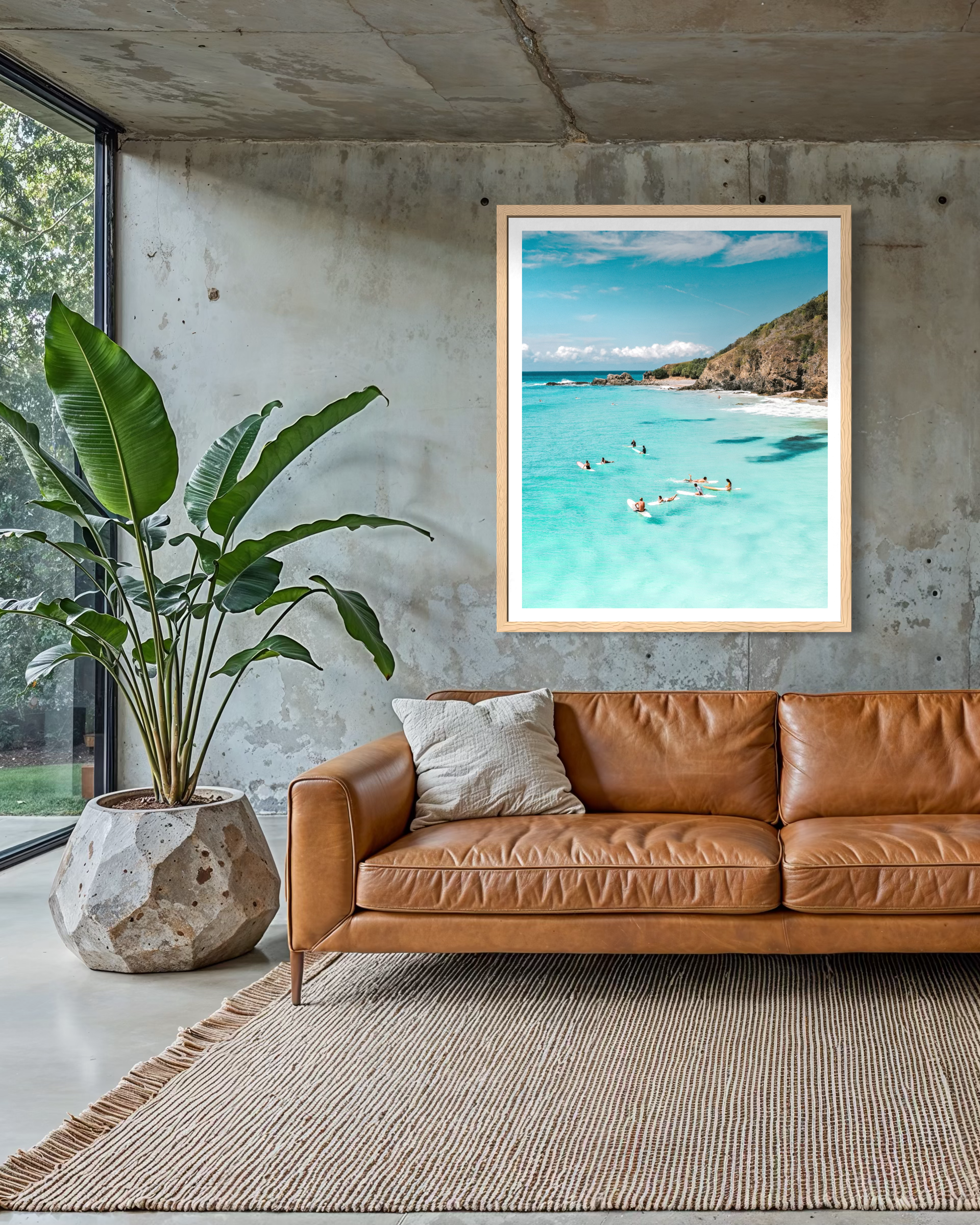 Social Surfers framed print — fine art ocean photography by Saxon Kent, Byron Bay