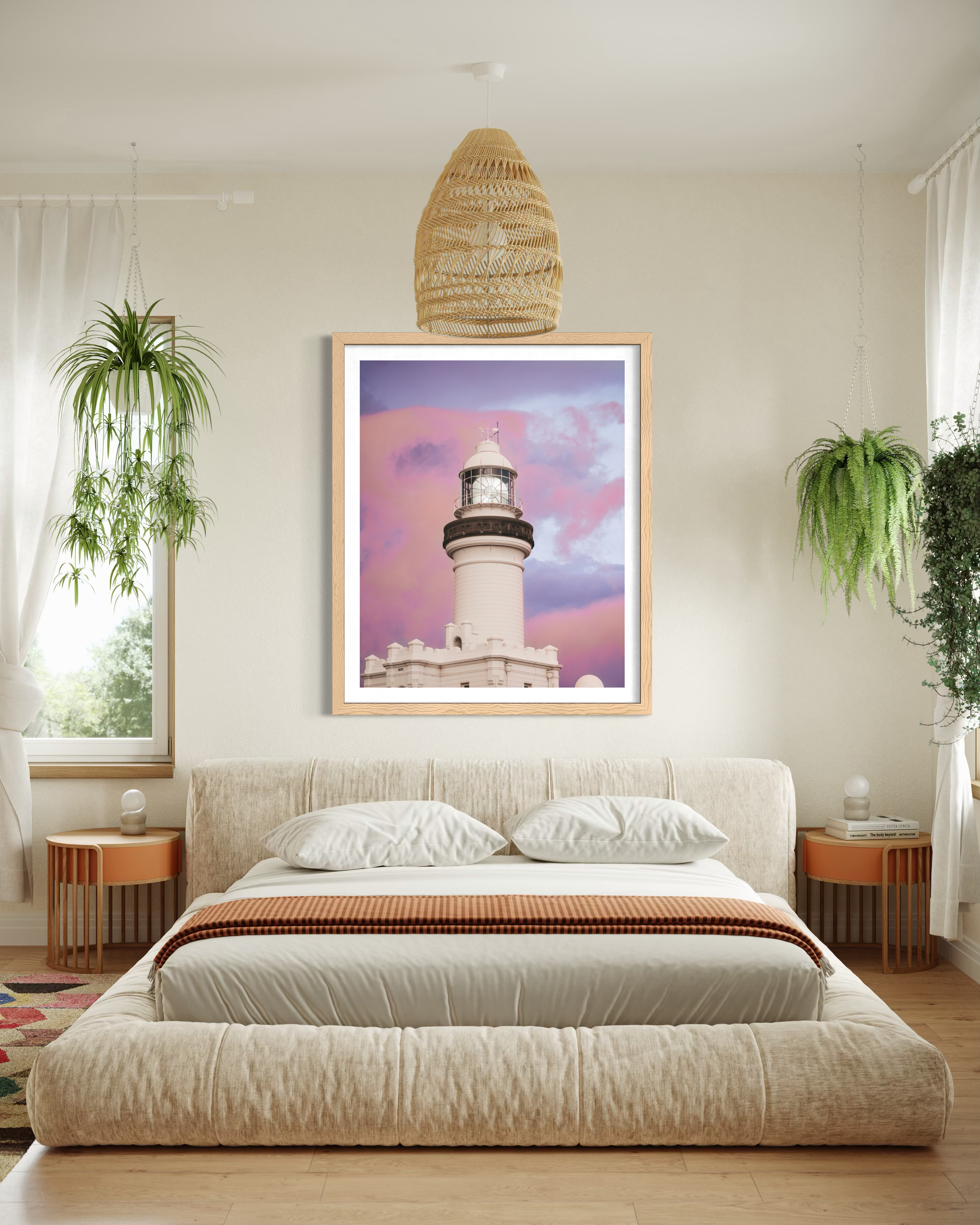 Byron Bay Lighthouse framed print — fine art landscape photography by Saxon Kent, Cape Byron