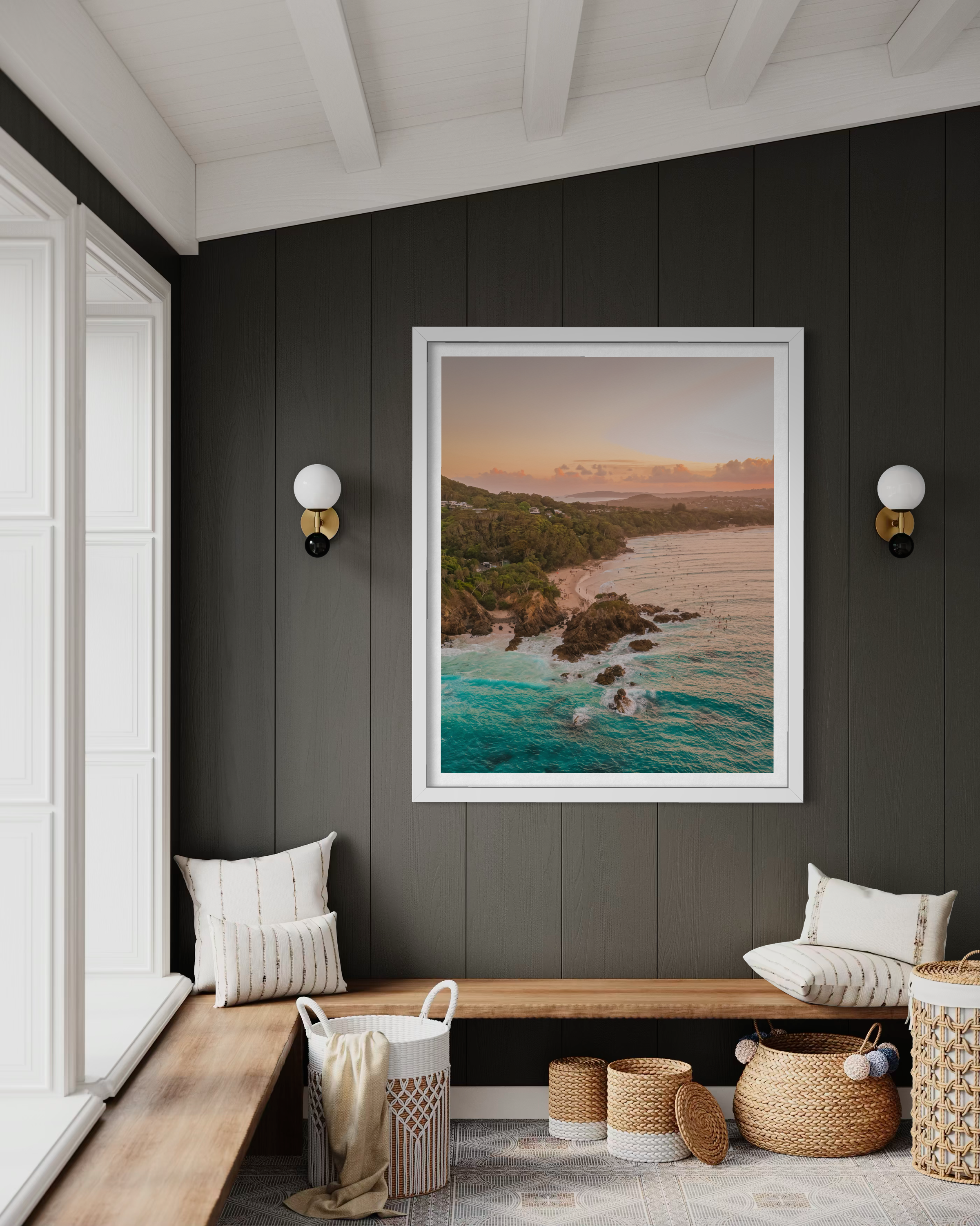 A Classic framed print — fine art ocean photography by Saxon Kent, The Pass Byron Bay